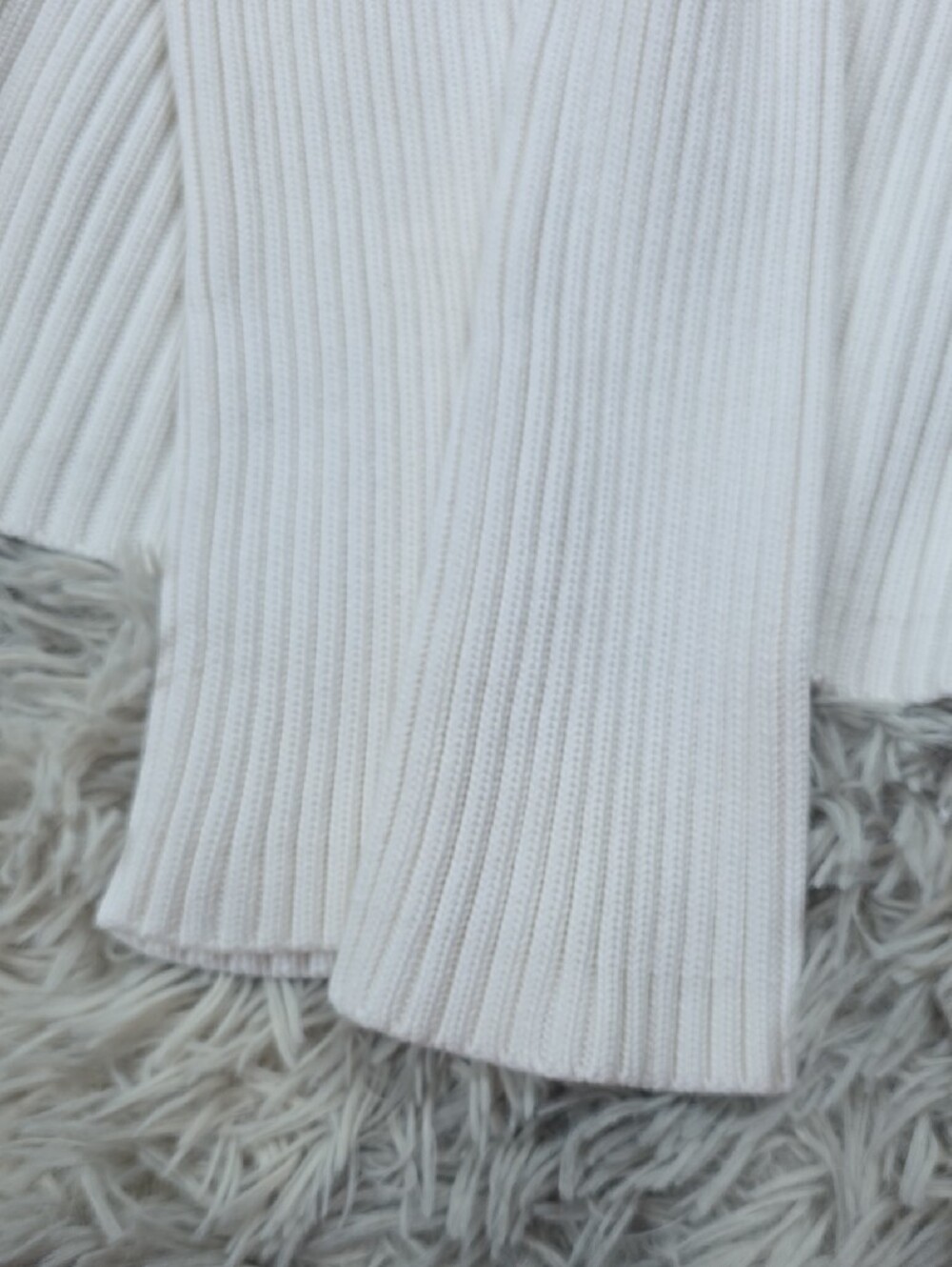 Moda International White Ribbed Button-Front Coat - Picture 8 of 8